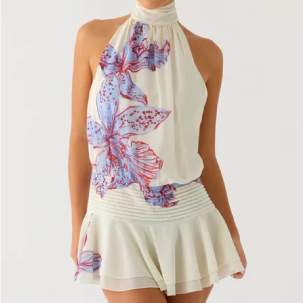 Peppermayo Willow Chiffon Mini Dress - Violet Blossom